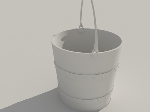 Wood Bucket 3D Model