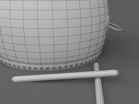 Chinese Drum 3D Model