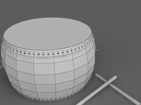 Chinese Drum 3D Model