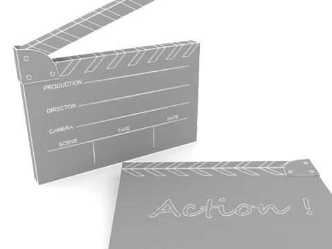 Clapper Board 3D Modell