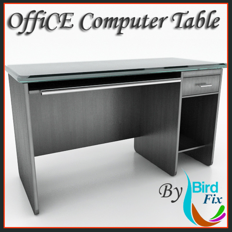 Computer Table Model 3D .c4d .max .obj .3ds .fbx .stl .blend 
