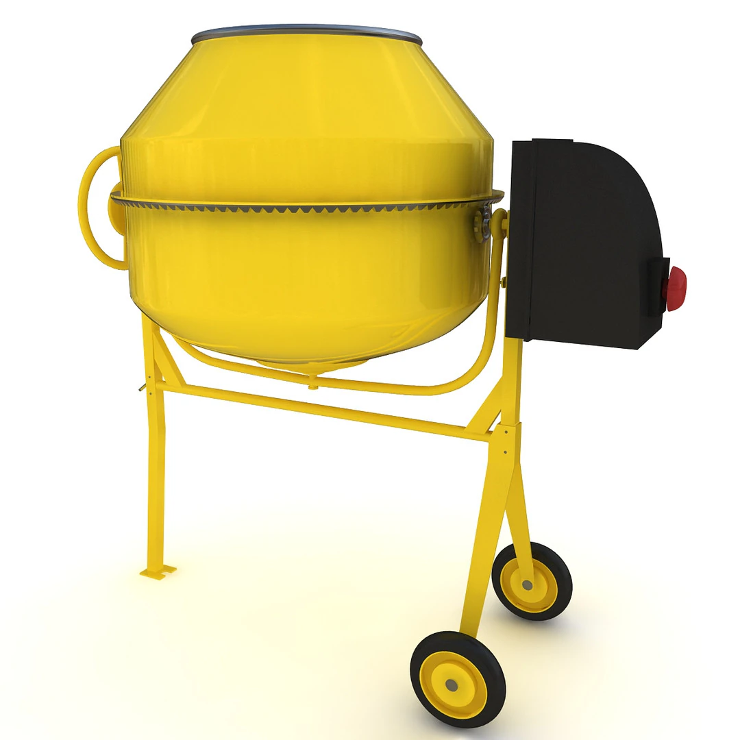 Concrete Mixer 3D Model .c4d .max .obj .3ds .fbx .stl .blend 