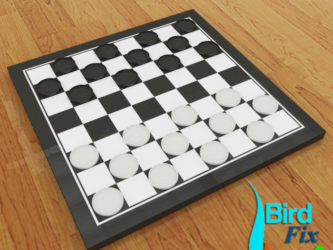Checkers Model 3D