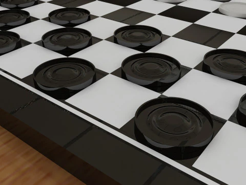 Checkers 3D Model
