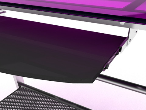 Steel Computer Table Model 3D