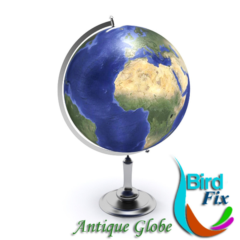 Antique Globe 3D 모델 .c4d .max .obj .3ds .fbx .stl .blend 