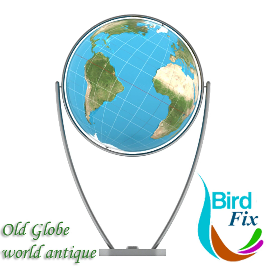 Globe 3D Model .c4d .max .obj .3ds .fbx .stl .blend 