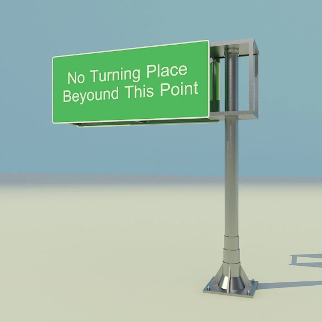 Segnale autostradale Modello 3D .c4d .max .obj .3ds .fbx .stl .blend 