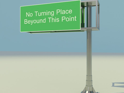 Highway Sign 3D मॉडल
