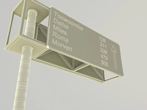 Segnale autostradale Modello 3D