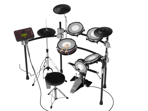Electronic Drum Set 3D Model