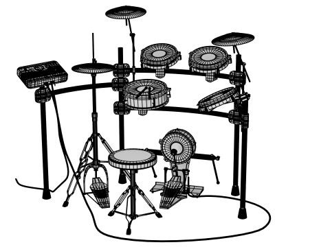 Electronic Drum Set 3D Model