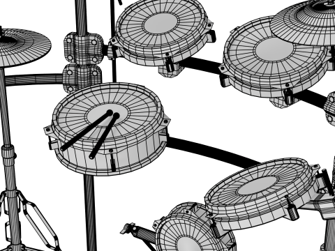 Electronic Drum Set 3D Model