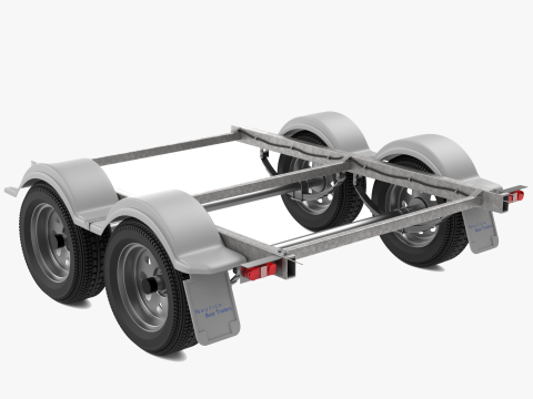 Trailer Perahu Gandar Ganda Model 3D