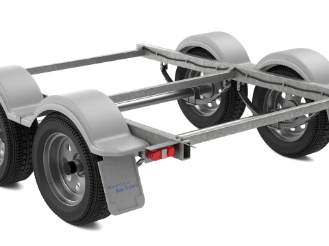 Dual Axle Boat Trailer 3D Model