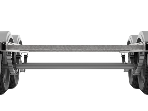 双轴船拖车 3D 模型