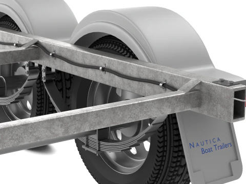 Dual Axle Boat Trailer 3D Model