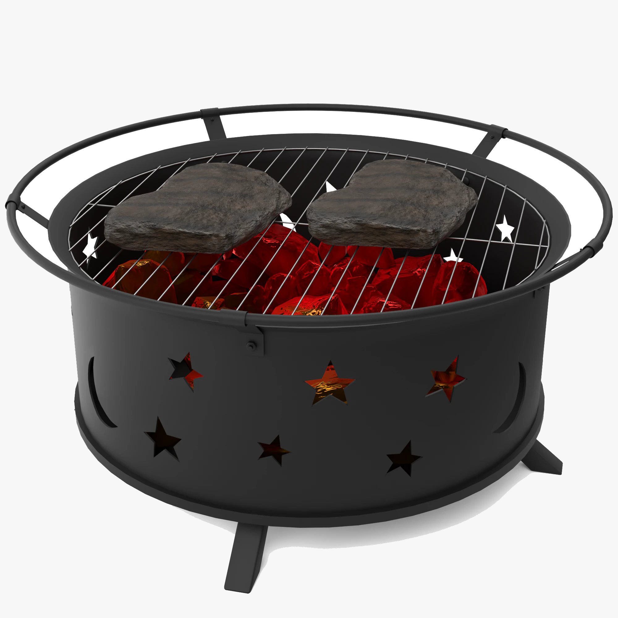 Outdoor BBQ Grill 3D Model .c4d .max .obj .3ds .fbx .stl .blend 