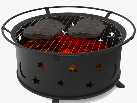 Outdoor BBQ Grill 3D Model