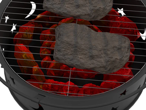 Outdoor BBQ Grill 3D Model