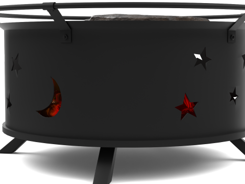 Открытый гриль-барбекю 3D Модель