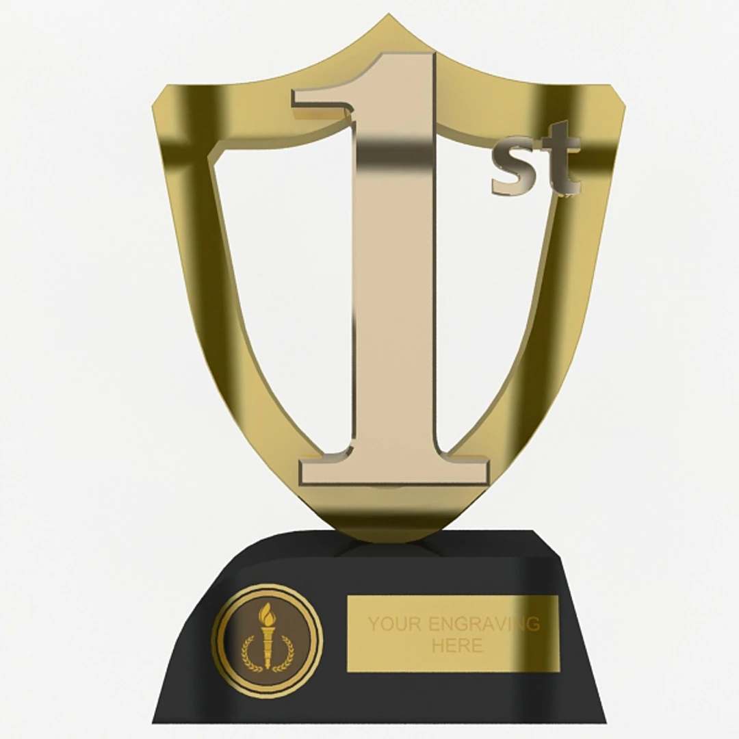 1st Prize Trophy 3D Model .c4d .max .obj .3ds .fbx .stl .blend 