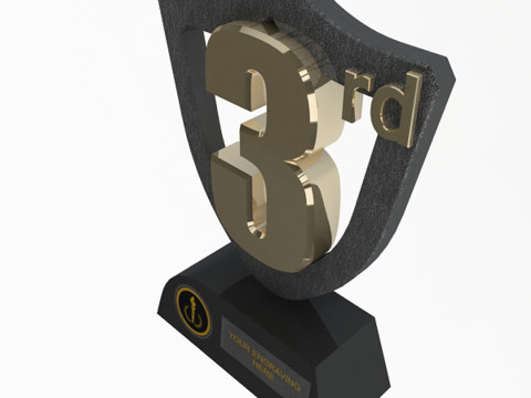 Trophée 3ème Prix Modèle 3D