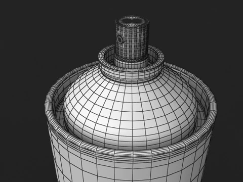 Color Aerosol Can 3D Model