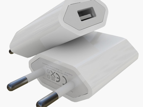 Apple 5W USB 電源アダプタ 3Dモデル