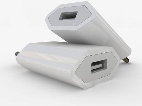 USB-адаптер питания Apple мощностью 5 Вт 3D Модель