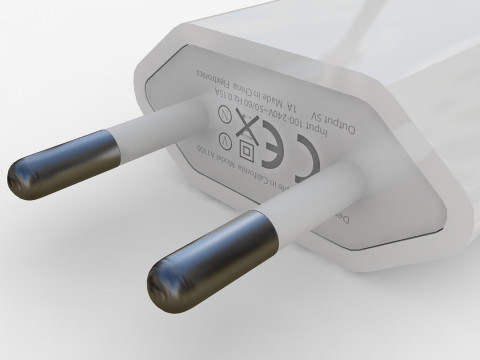 USB-адаптер питания Apple мощностью 5 Вт 3D Модель