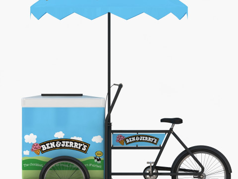 Carrito de helados Ben Jerrys Modelo 3D
