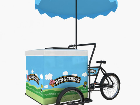 Carrito de helados Ben Jerrys Modelo 3D