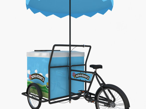Carrito de helados Ben Jerrys Modelo 3D