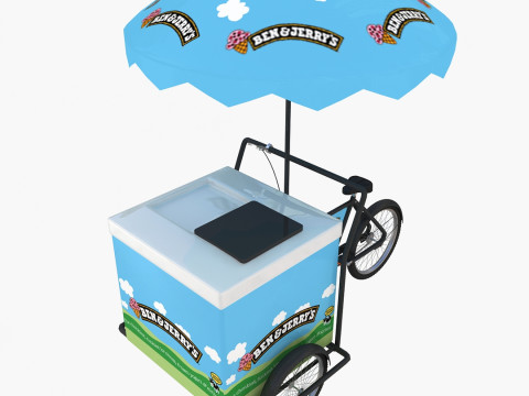 Carrito de helados Ben Jerrys Modelo 3D