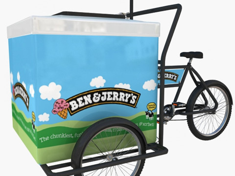 Carrito de helados Ben Jerrys Modelo 3D