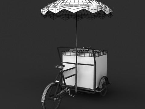 Carrito de helados Ben Jerrys Modelo 3D