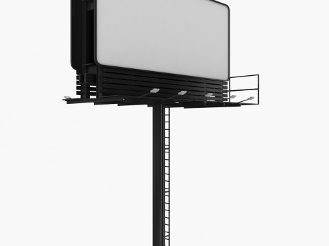 cartelera en blanco Modelo 3D