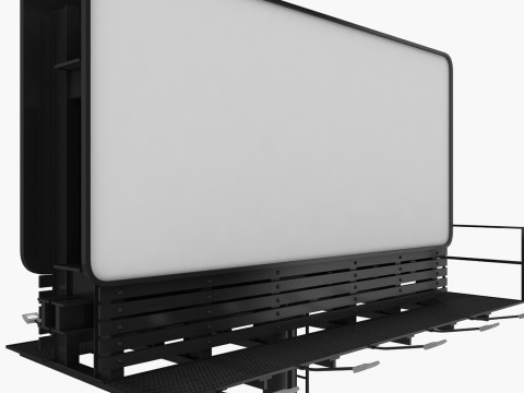 cartelera en blanco Modelo 3D