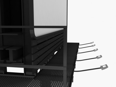 cartelera en blanco Modelo 3D