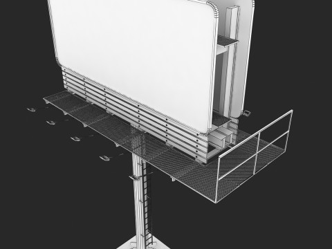 cartelera en blanco Modelo 3D