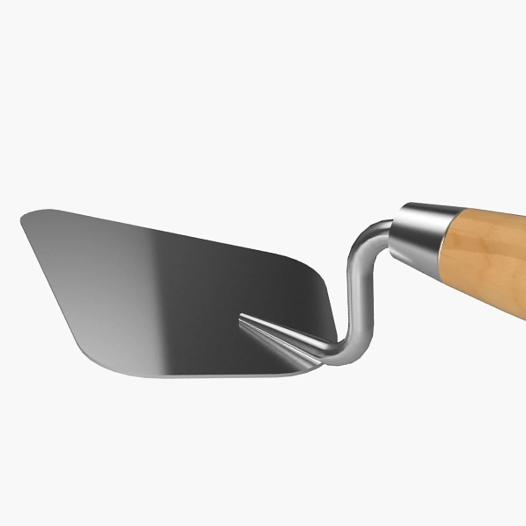 Brick Trowel 3D Model .c4d .max .obj .3ds .fbx .stl .blend 