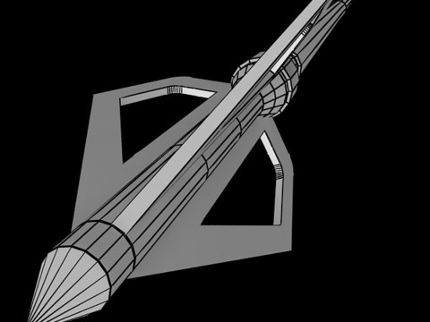 Panah Kepala Lebar Model 3D