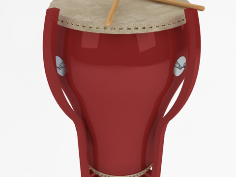 Tambor Chinês Modelo 3D