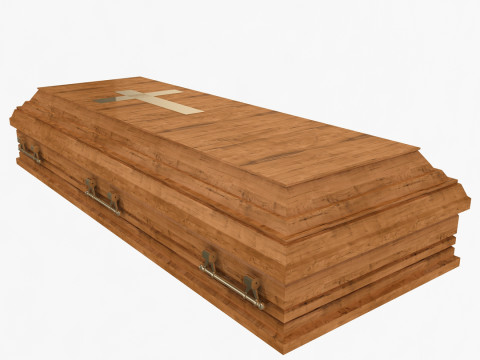 Drewniana trumna Model 3D