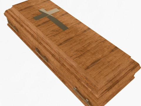 Caixão de madeira Modelo 3D