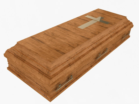 Caixão de madeira Modelo 3D
