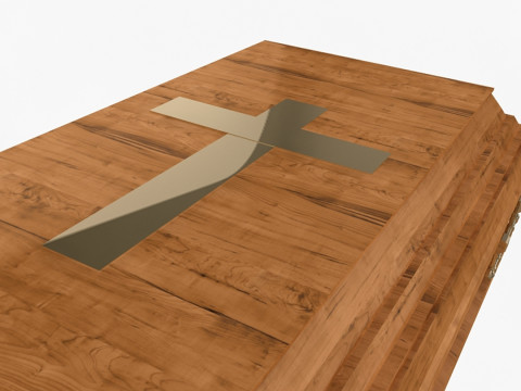 Caixão de madeira Modelo 3D