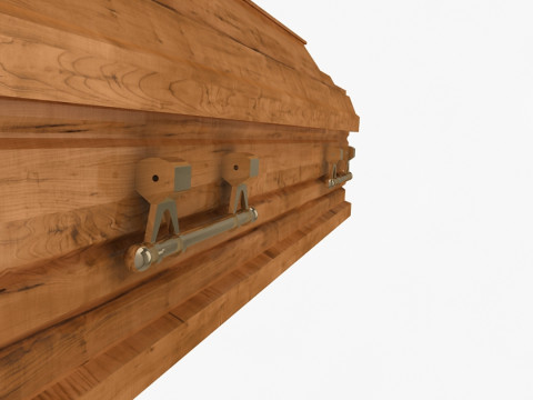 Caixão de madeira Modelo 3D