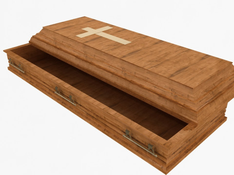 Caixão de madeira Modelo 3D